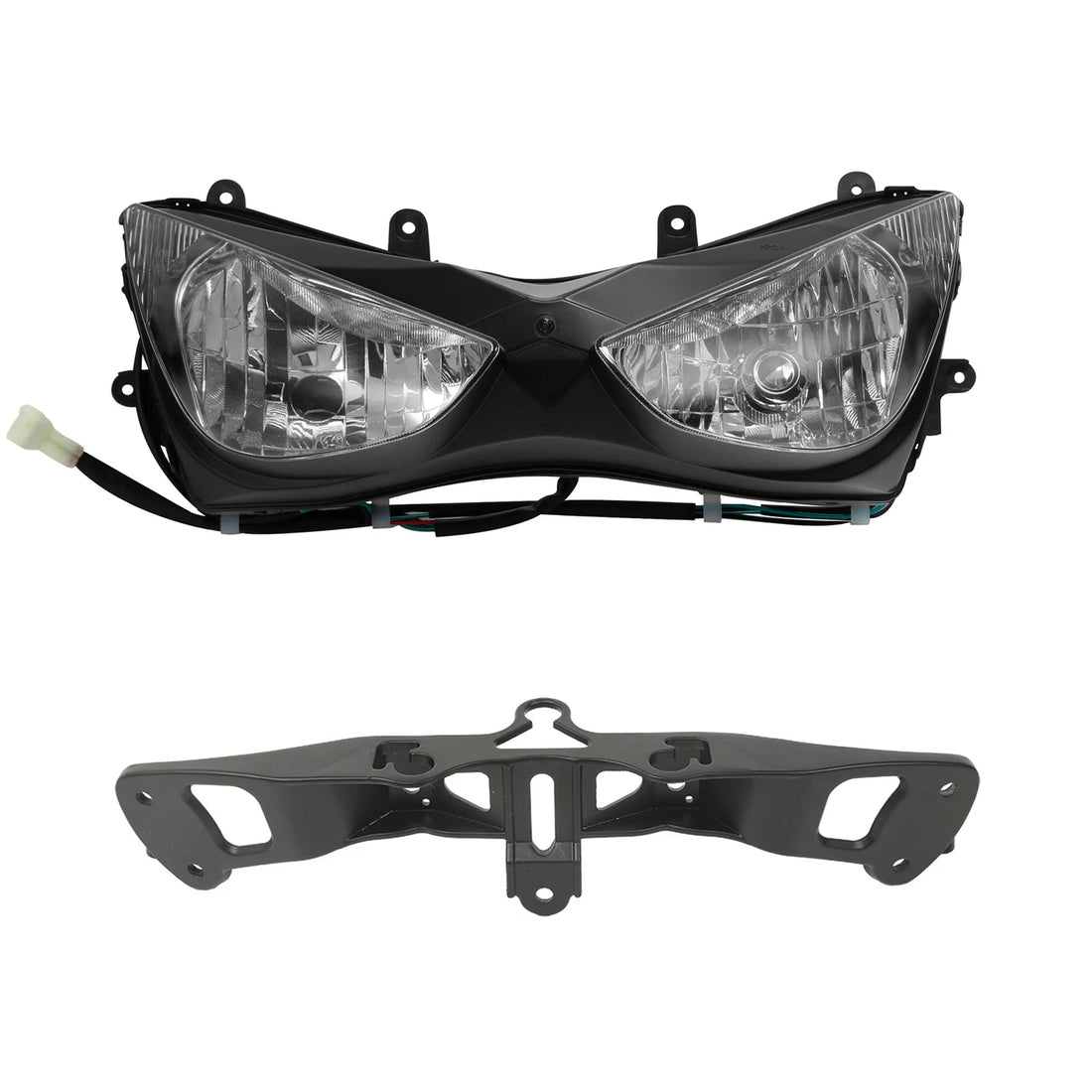 Headlight Assembly & Fairing Stay Bracket Fit For Kawasaki Ninja ZX6R 2005-2006