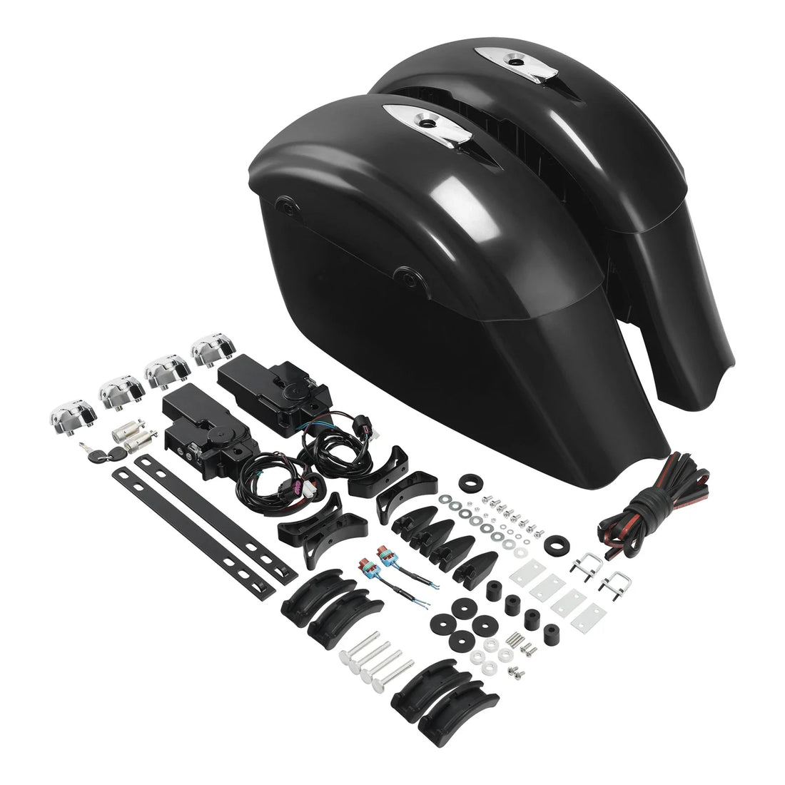 Unpainted Saddlebags Electronic Latch Lids Fit For Indian Chieftain 2014-2018