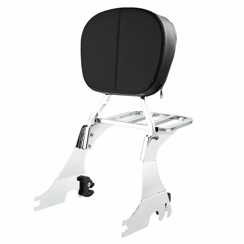 Sissy Bar Backrest Luggage Rack Fit For Harley Sportster XL883 1200 Custom 04-23
