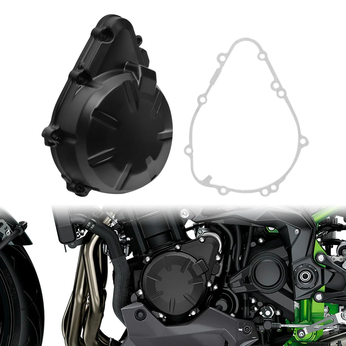 Left Generator Stator Engine Cover Fit For Kawasaki Z900 ABS 2017-2025 2018 2019