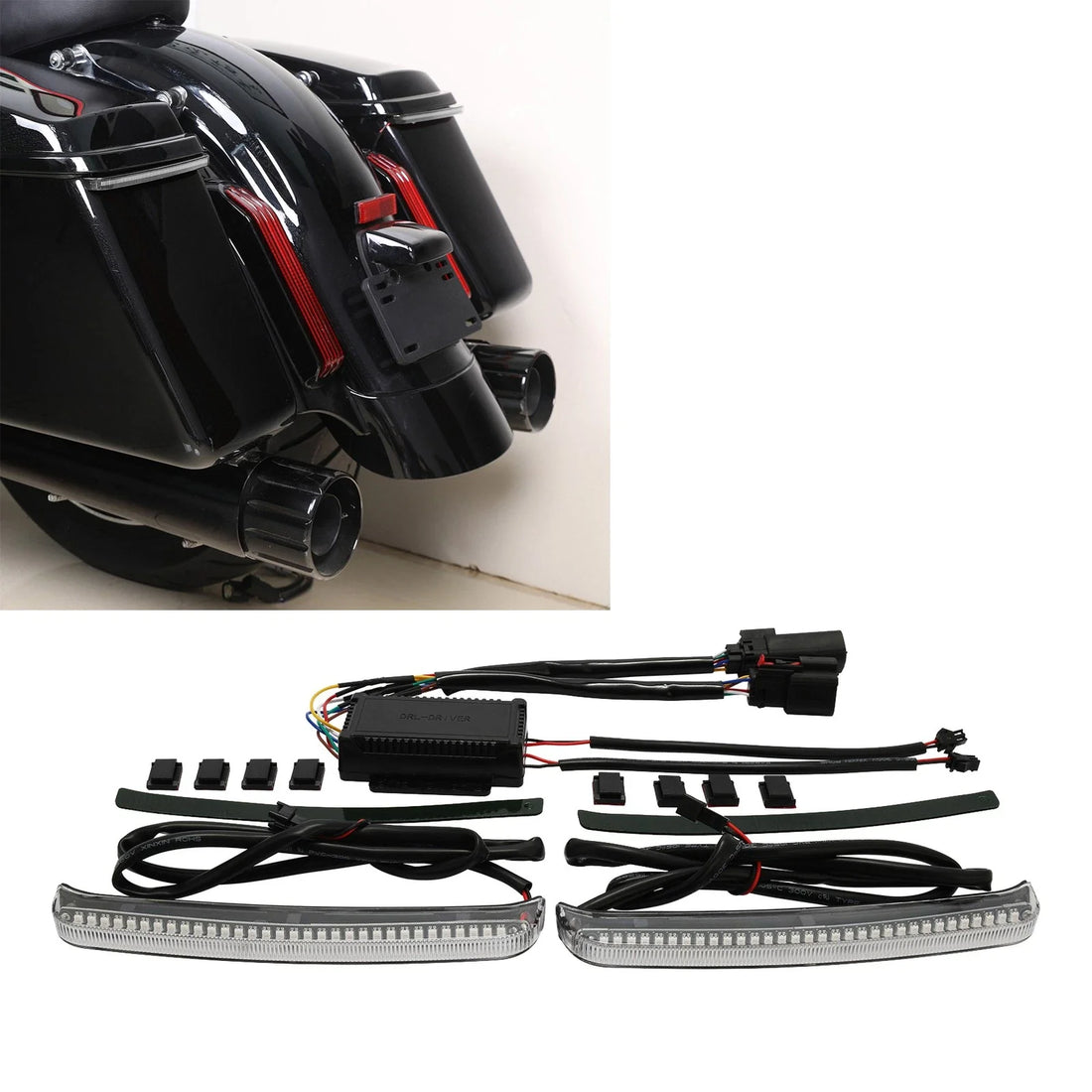 Saddlebag LED Light Run Brake Turn Signal Fit For Harley Street Glide 2014-2023