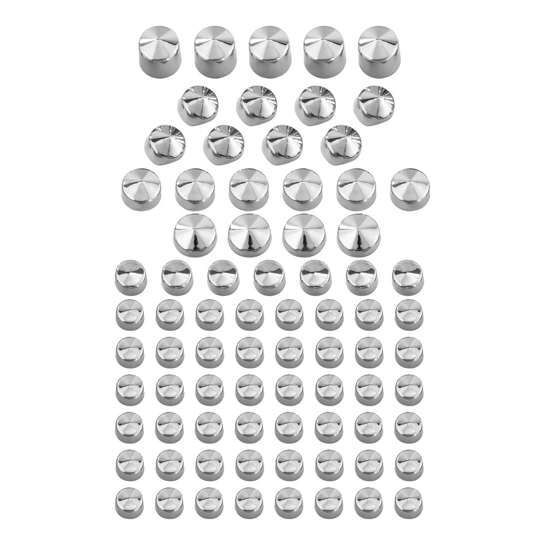 76pcs Chrome Bolt Topper Caps Cover Fit For Harley Dyna Glide Twin Cam 1991-2013