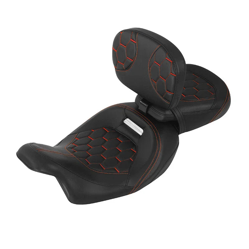 Driver Passenger Seat Rider Backrest Fits For Harley Cvo Street Road Glide 09-23