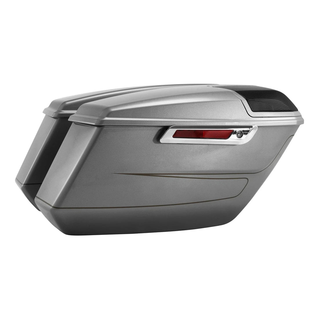 Saddlebags Fit For Harley Cvo Road Glide Fltrxse 23-25 Dark Platinum Pinstripe