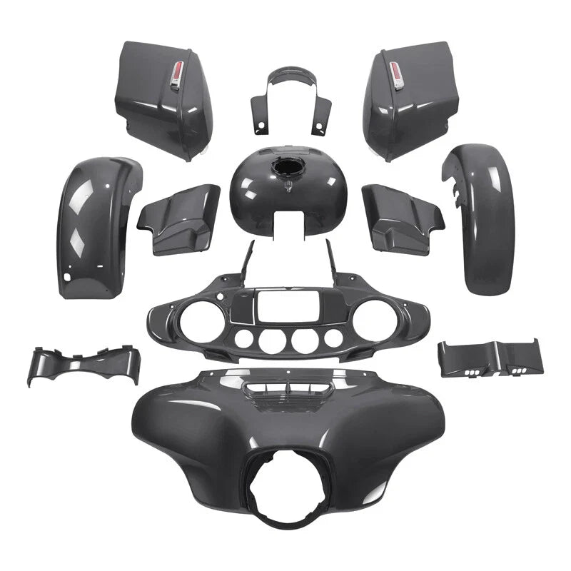 Fairing Body Paint Set Fit For Harley Street Glide 14-24 Gauntlet Gray Metallic