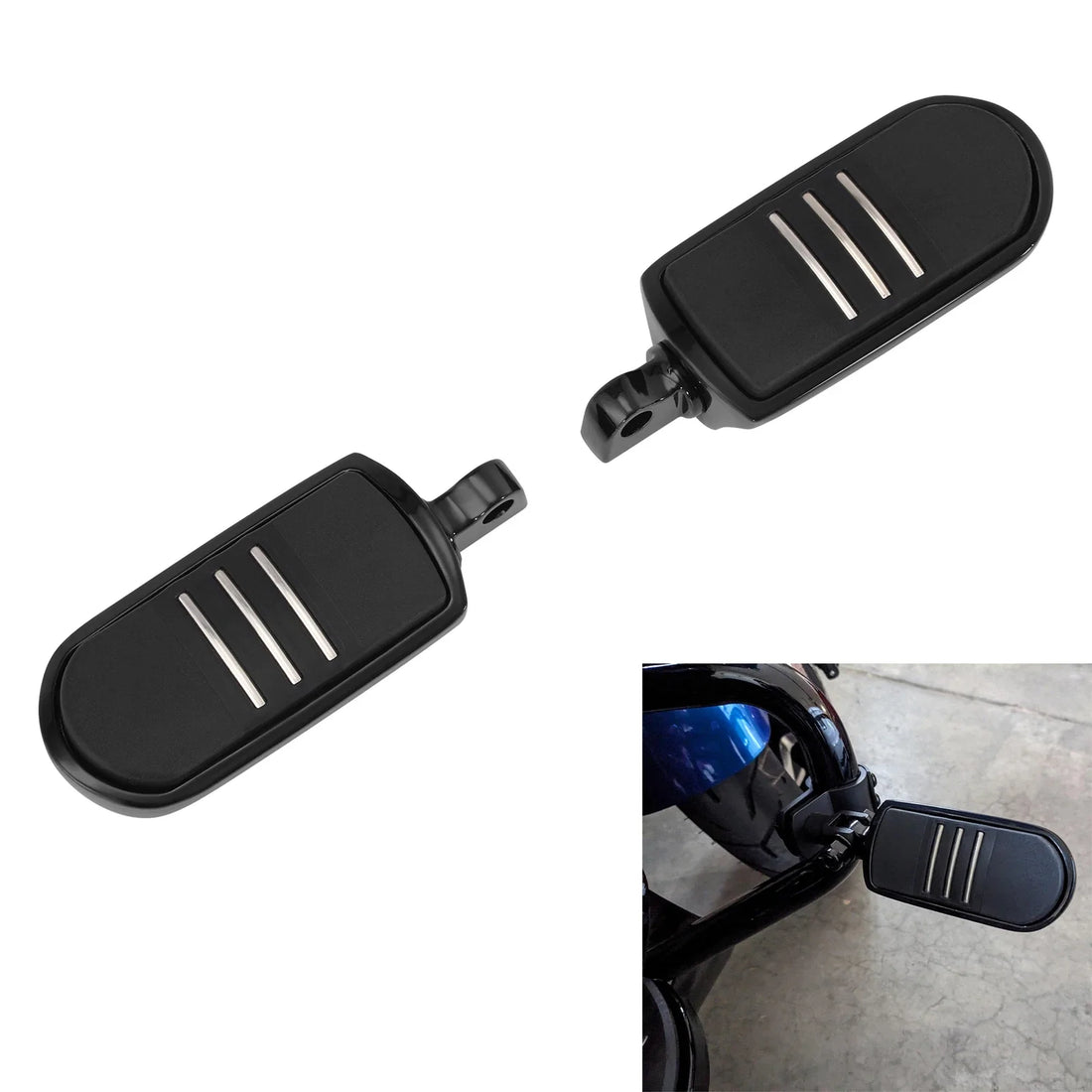 Black Pegstreamliner Foot Pegs Footrest Fit For Harley Electra Glide Road King