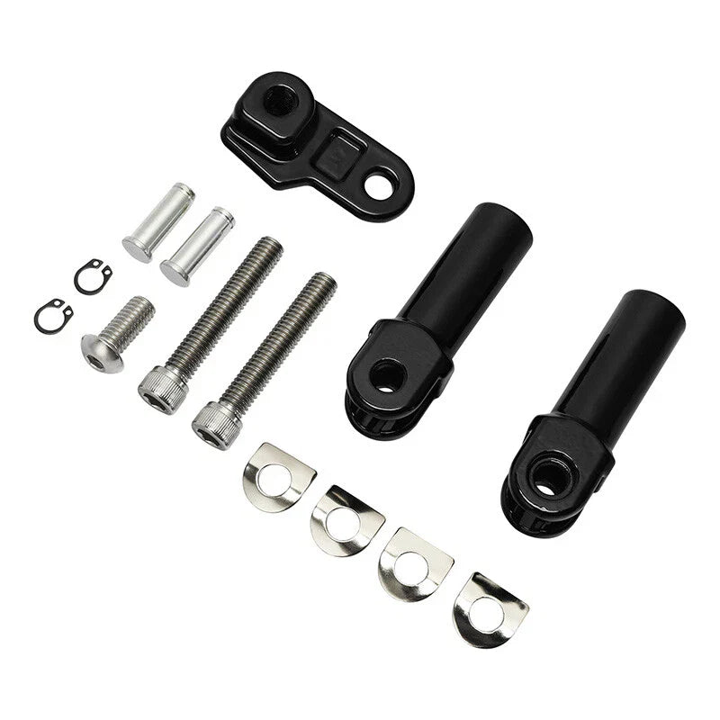 Black Passenger Foot Peg Mount Clevis Kit For Harley Softail Slim Fls Flss 12-17