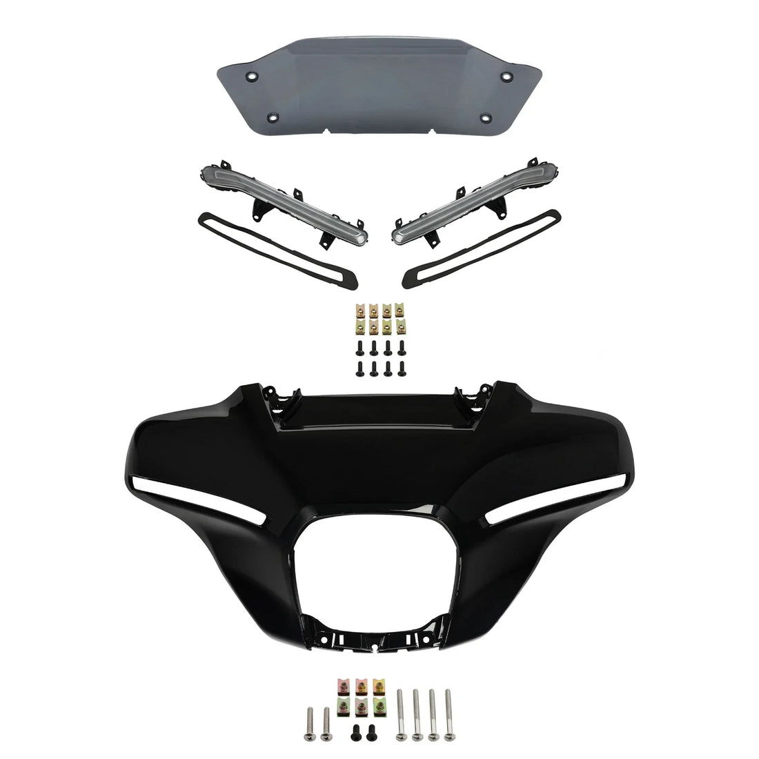Outer Fairing Windshield Turn Lights Fit For Harley Cvo Street Glide 23-25 Black