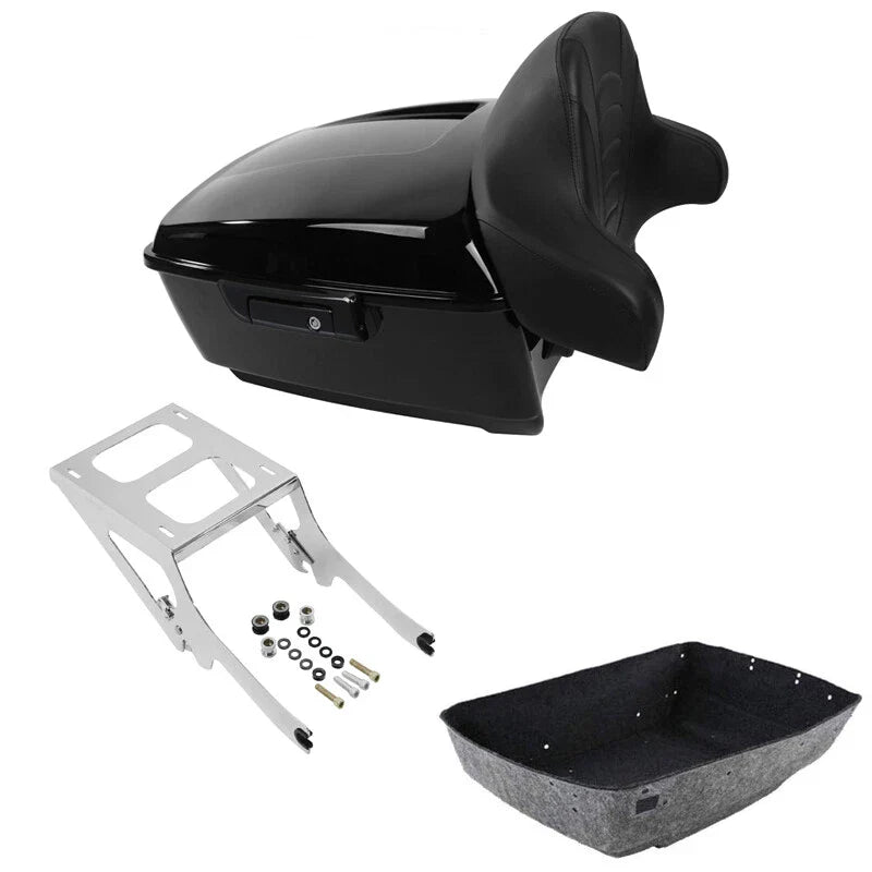 King Trunk Pad Mount Rack Fit For Harley Softail Heritage Classic Flhcs 2018-26