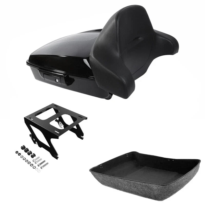 Chopped Trunk Solo Mount Rack Fit For Harley Touring Softail Deluxe 18-25