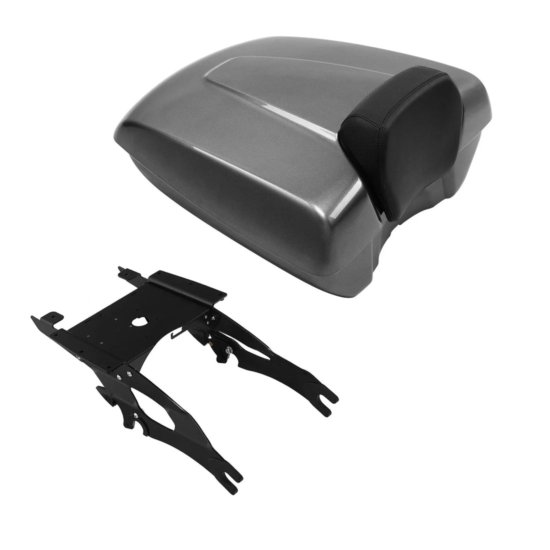 Low Profile Trunk Backrest Mount Fit For Indian Roadmaster 14-24 Steel Gray