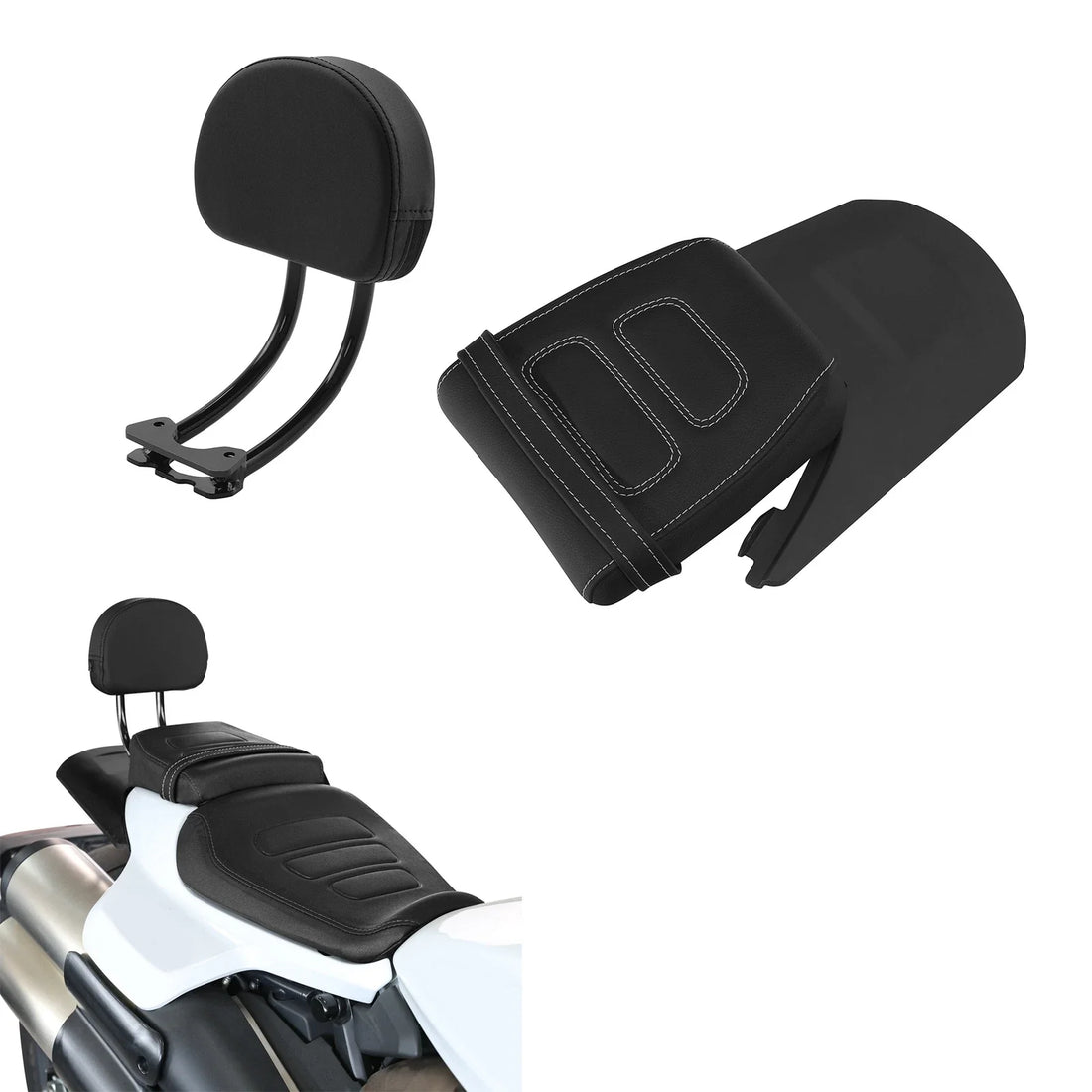 Passenger Pillion Seat & Backrest Pad Fit For Sportster S 1250 RH1250S 2021-2025