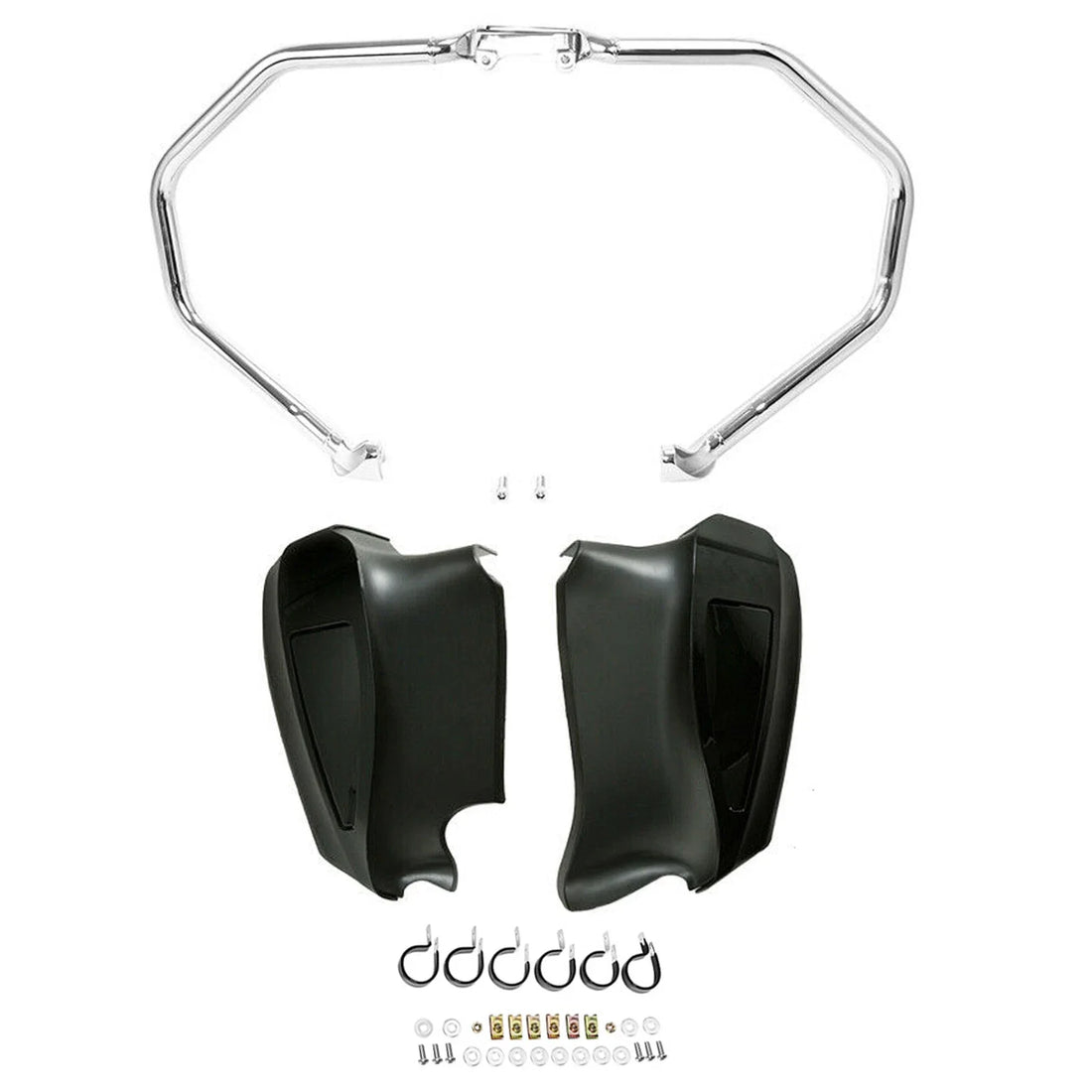 Chrome Highway Crash Bar Lower Fairing Fit For Indian Chieftain Roadmaster 14-23
