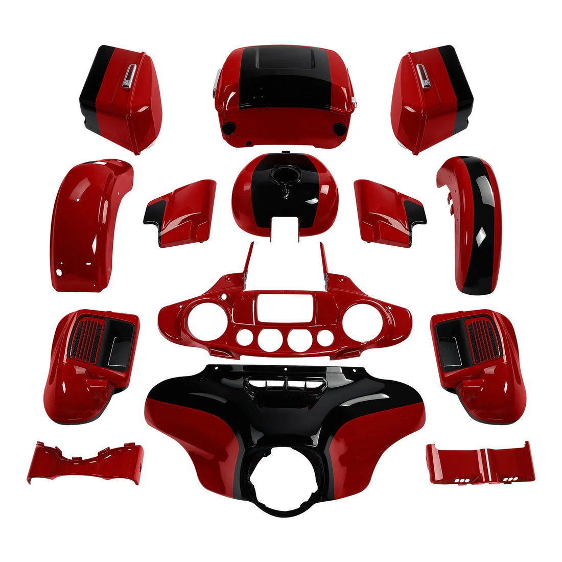 Fairings Bodywork Fit For Harley Electra Glide 2014-23 Billiard Red /Vivid Black