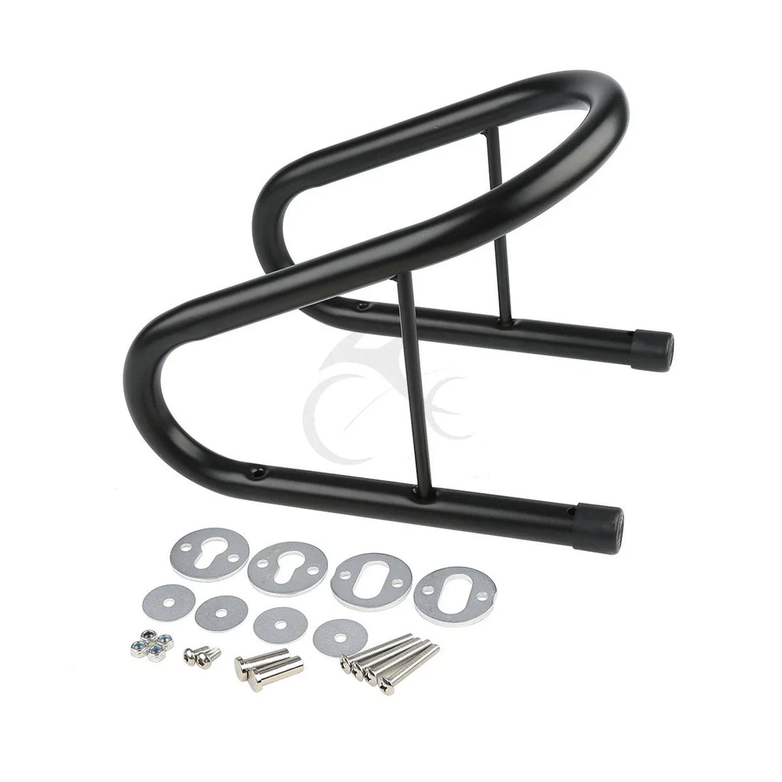 6.5" Black Motorcycle Tire Wheel Removable Wheel Chock + Quick Release Hardwares