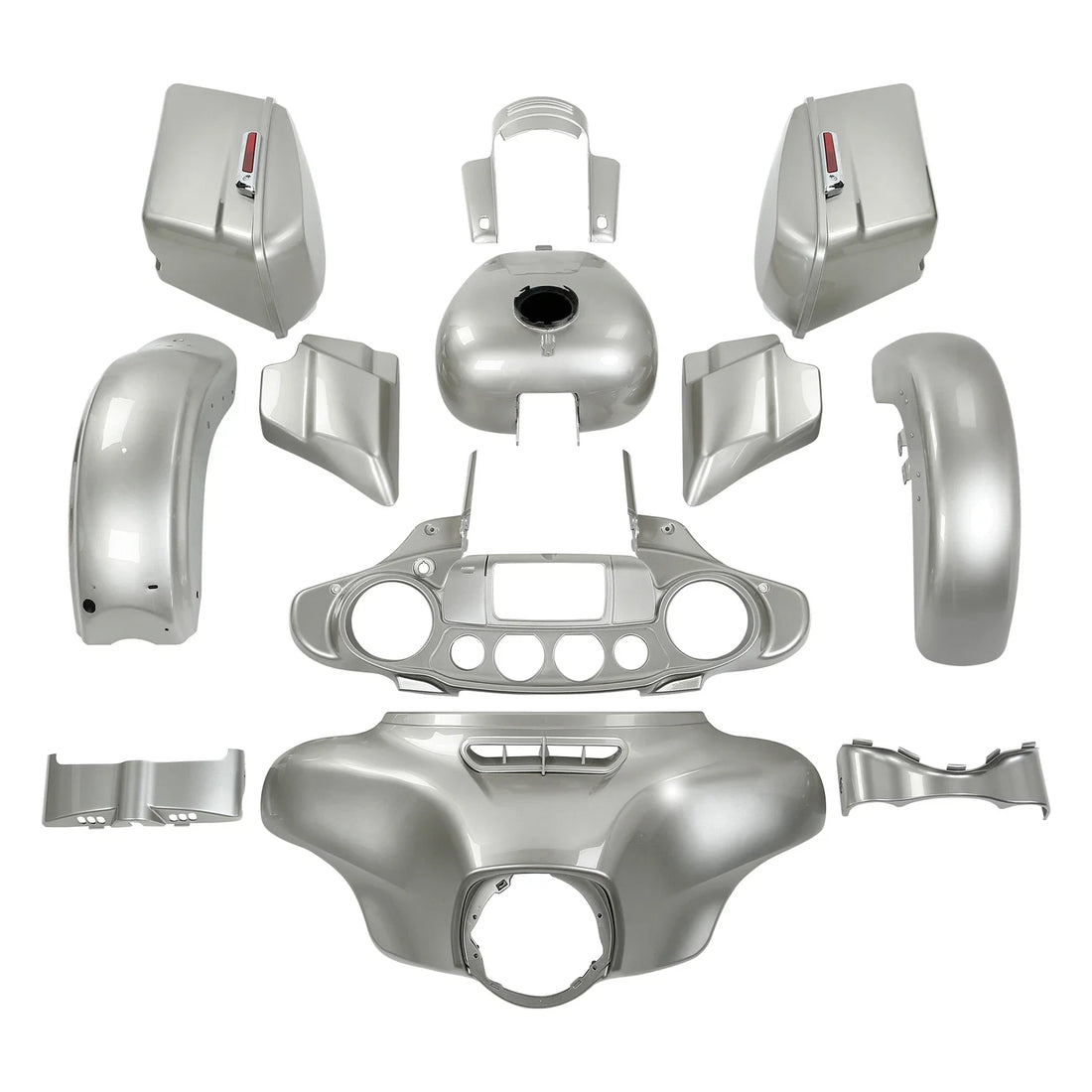 Fairings Body Work Kit Fit For Harley Street Glide 2018 2014-2023 Silver Fortune