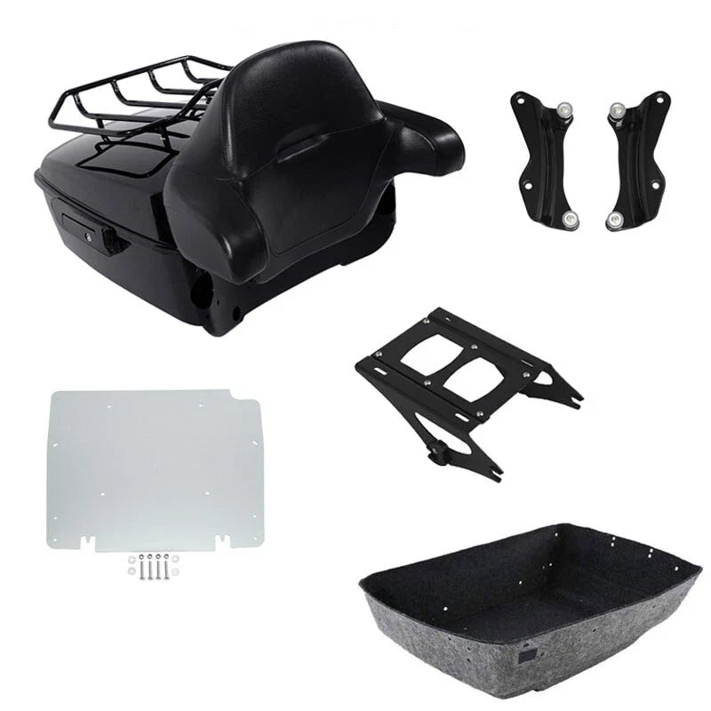 King Trunk Pad Mount Rack Docking Plate Fits For Harley Road Street Glide 14-26