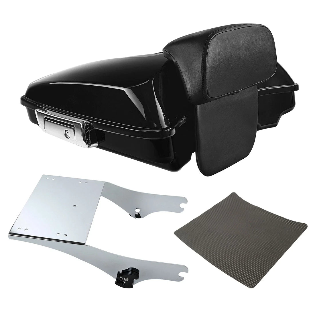 5.5'' Razor Trunk w/ Pad + Mount Rack Fit For Harley Touring Glide 1997-2008