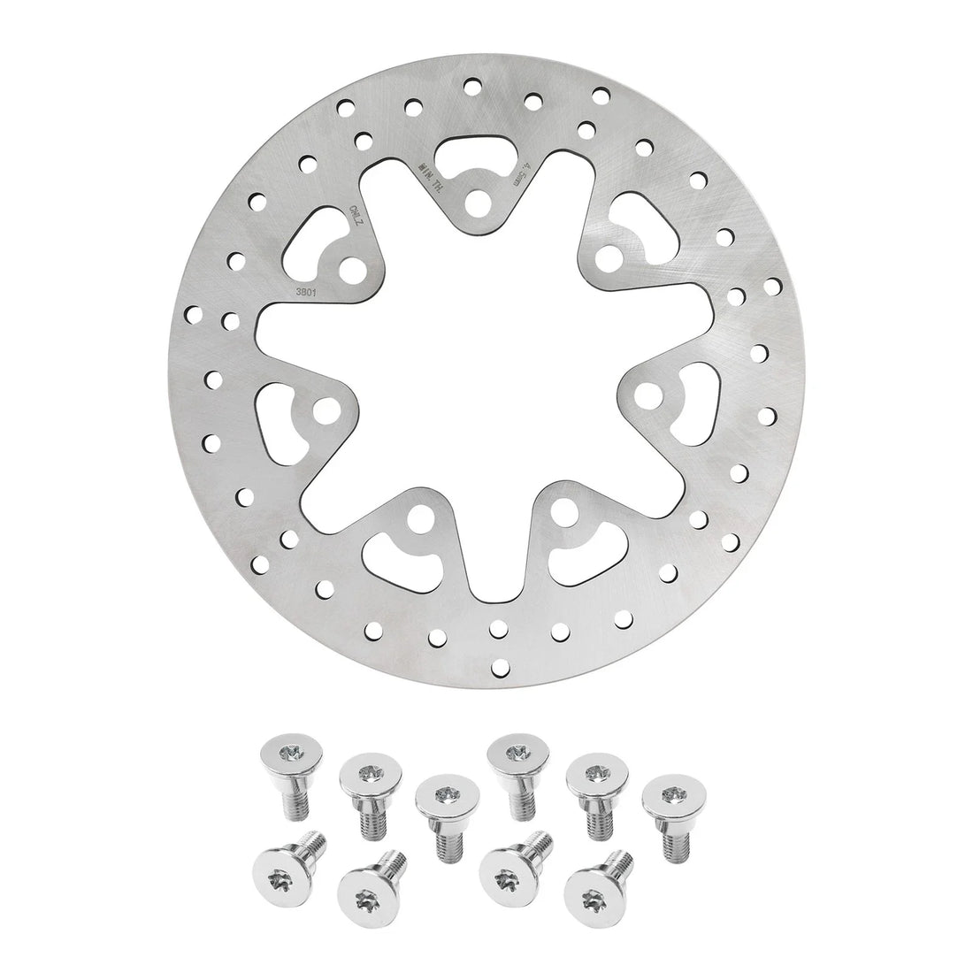 11.8" Front Left Right Brake Rotors & Bolts Fit For Harley Road King Glide 14-23