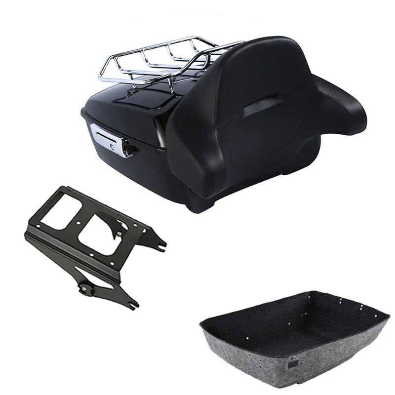 King Trunk Backrest Rack Mount Fit For Harley Touring Electra Glide 09-13
