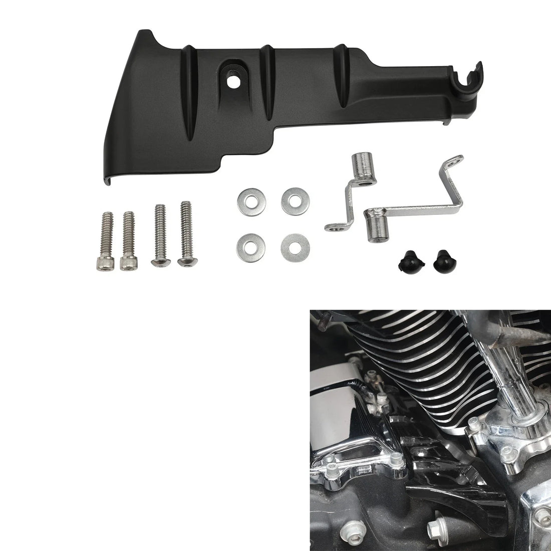 Black Rear Cylinder Base Cover Fit For Harley Davidson Touring 2009-2016