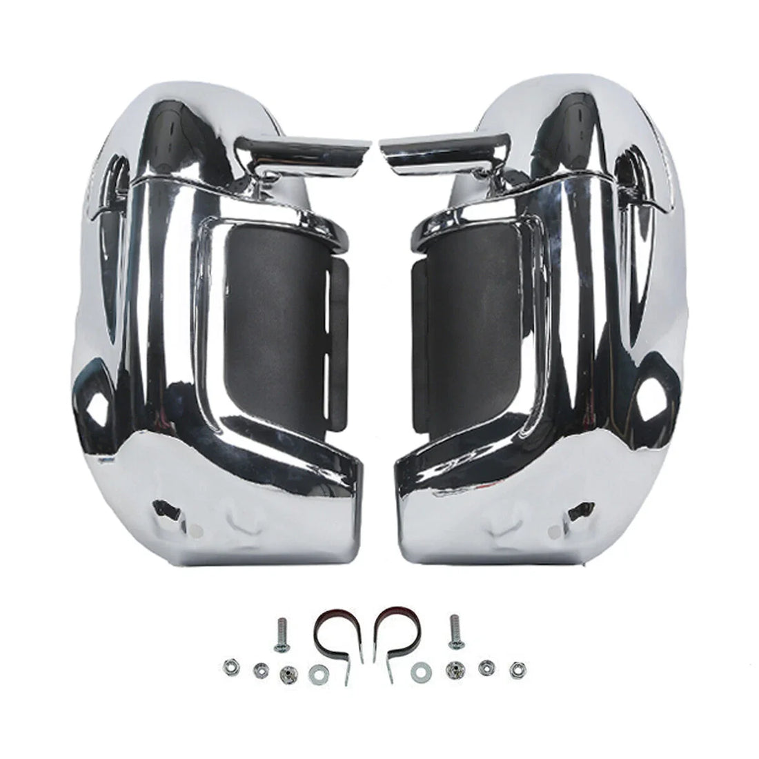Chrome Lower Vented Leg Fairing Glove Box For Harley Touring models Flt 83-13 US