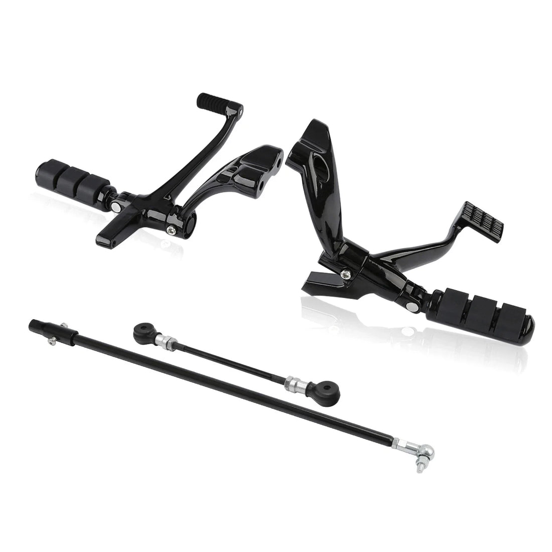Black Forward Controls Kit Pegs Levers Linkages Fit For Harley Sportster 2014-22