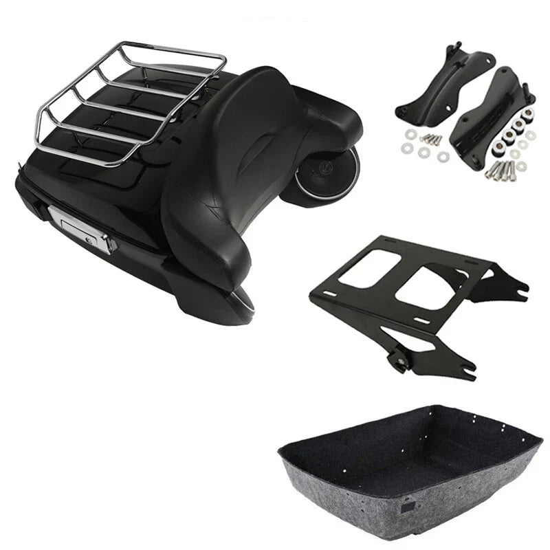 King Trunk Backrest Light Rack Speaker Mount Docking Fit For Harley Touring 14+
