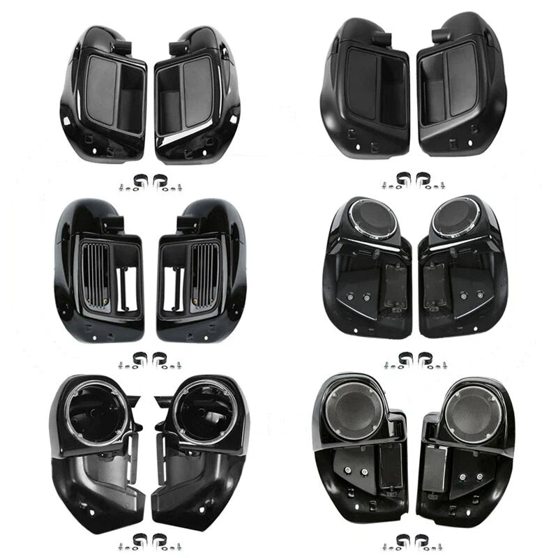 Lower Vented Fairing Glove Box Speaker Pods For Harley Touring Road Glide 14-24