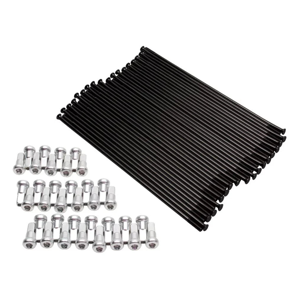 Tusk SPK-YF-21-01c78a-4d92c5 MC Spoke Kit - Front 21" Black Spoke/Silver Nipple