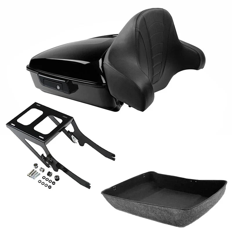 Chopped Trunk Pad Two-Up Mount Fit For Harley Softail Deluxe Flde Flhcs 2018-26