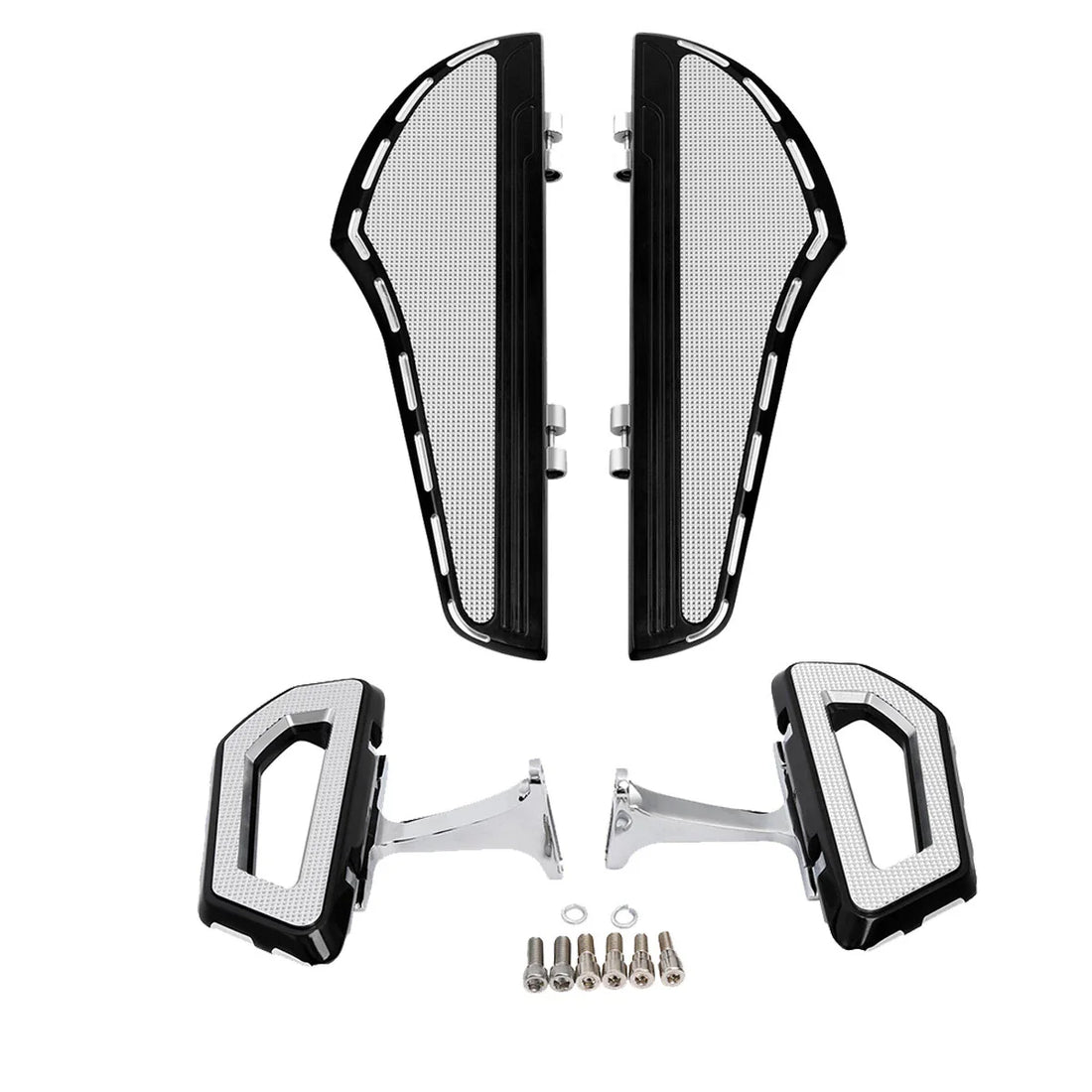 Driver & Passenger Footboard Floorboard Fit For Harley Davidson Street Glide