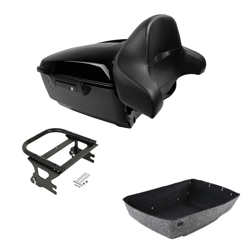 King Trunk Backrest Pad Mounting Rack Fit For Harley Electra Glide 1997-08