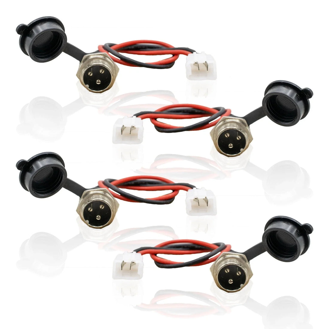 4) Conector DE Puerto DE Carga DE 3 Clavijas Diy Para Scooter DE Bicicleta Razor