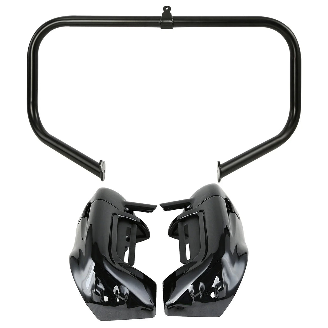 Black Lower Vented Leg Fairing & Guard Bar Fit For Harley Road King Glide 09-13
