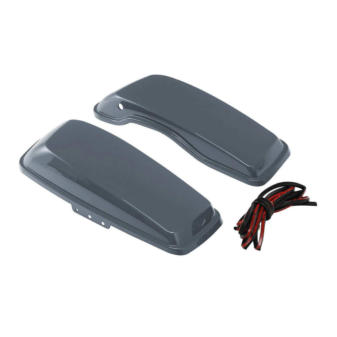 Hard Saddlebag Lids Fit For Harley Road King Street Glide 14-24 18 Gunship Gray