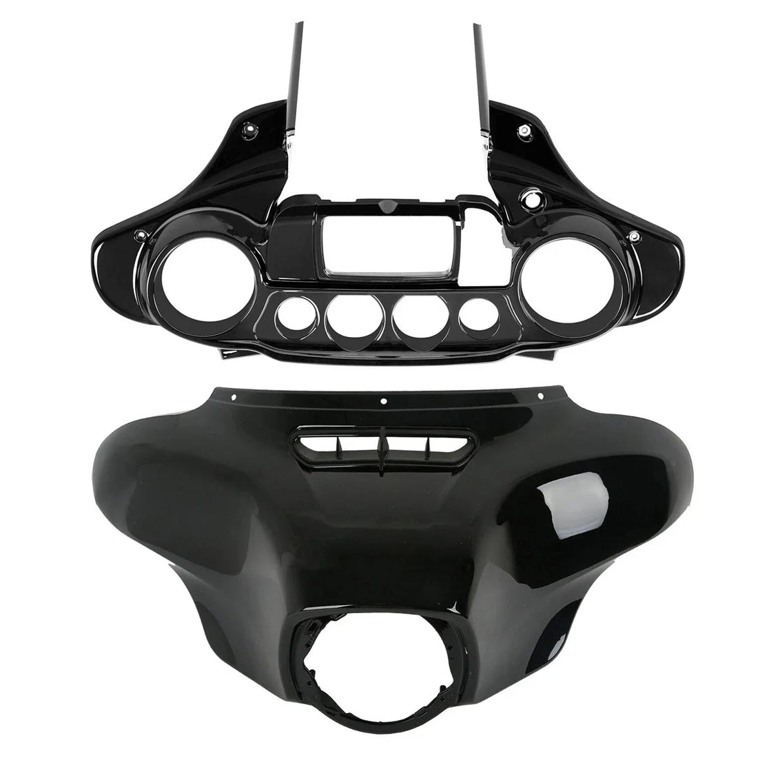 Vivid Black Outer & Inner Batwing Fairings Fits For Harley Electra Glide 2014-24