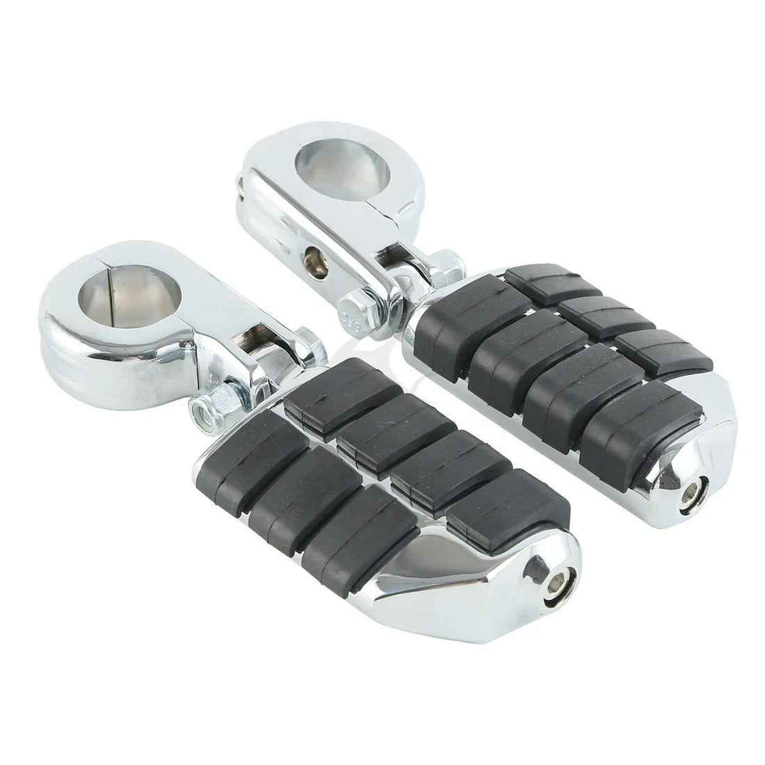 Universal 1 1/4" Wing Footpeg Peg Mount Clamp Fit For Harley Touring Road Glide