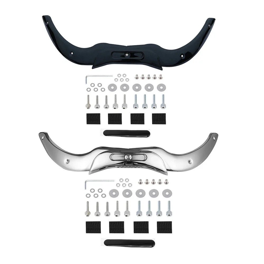 Windshield Windscreen Trim Fit For Harley Touring Road Glide 04-13 Chrome/Black