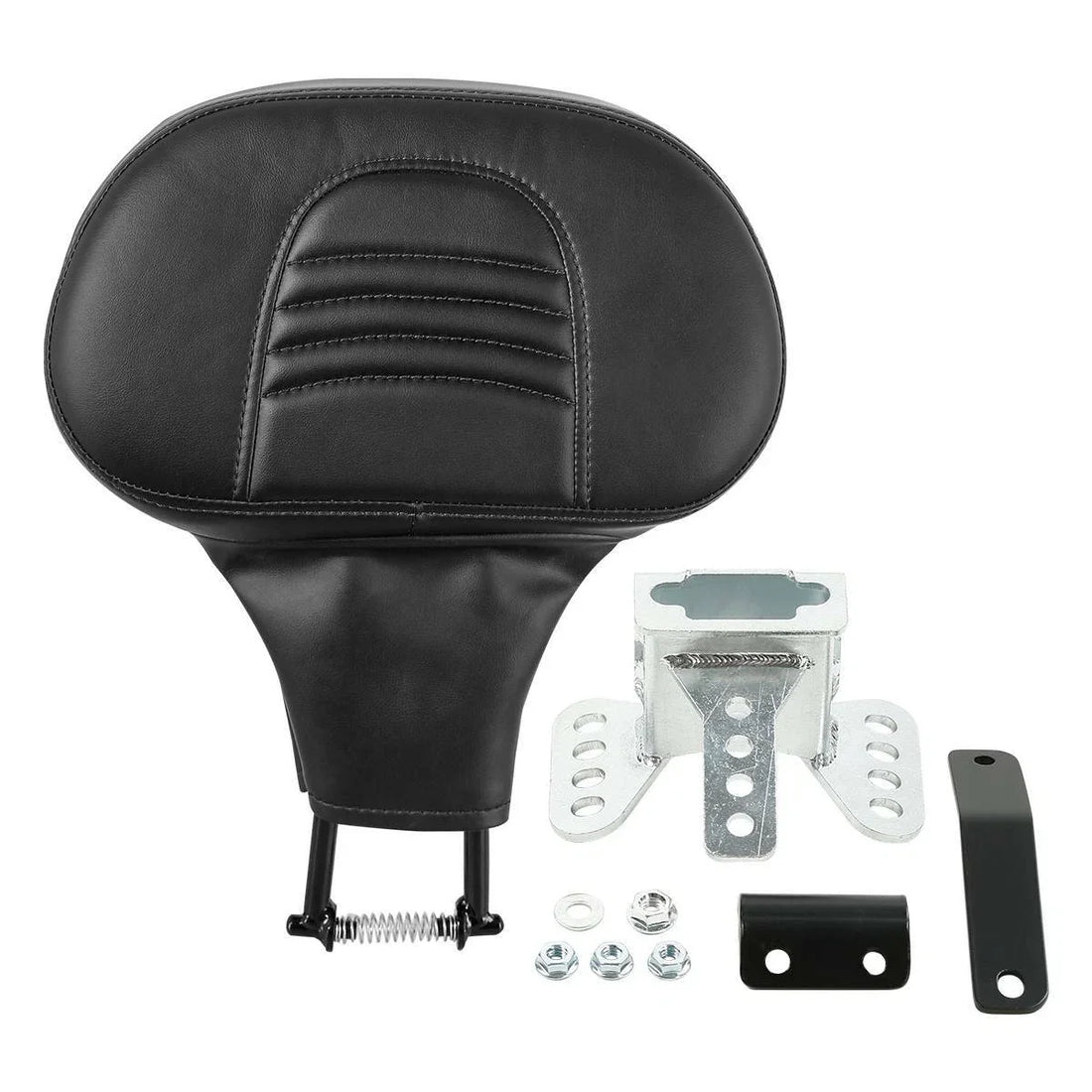 Black Driver Rider Backrest Pad Fit For Harley Touring Electra Road Glide 09-25