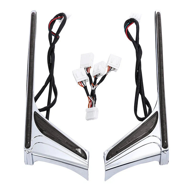 Chrome Plated Rear LED Lights Vertical Strip Fit For Goldwing GL 1800 2012-2017