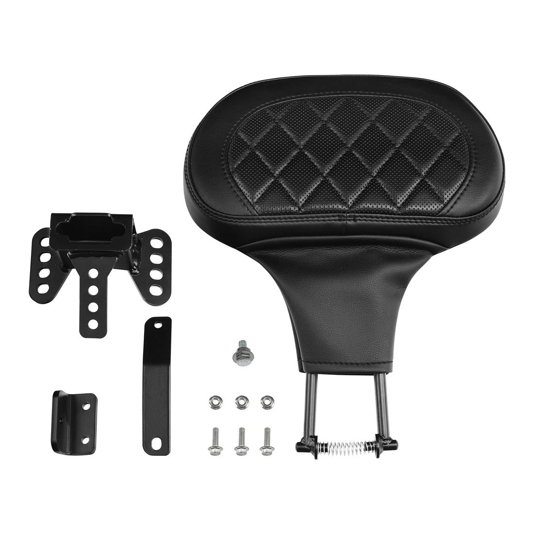 Black Driver Rider Backrest Pad Fit For Harley Cvo Street Road Glide 2023-2025