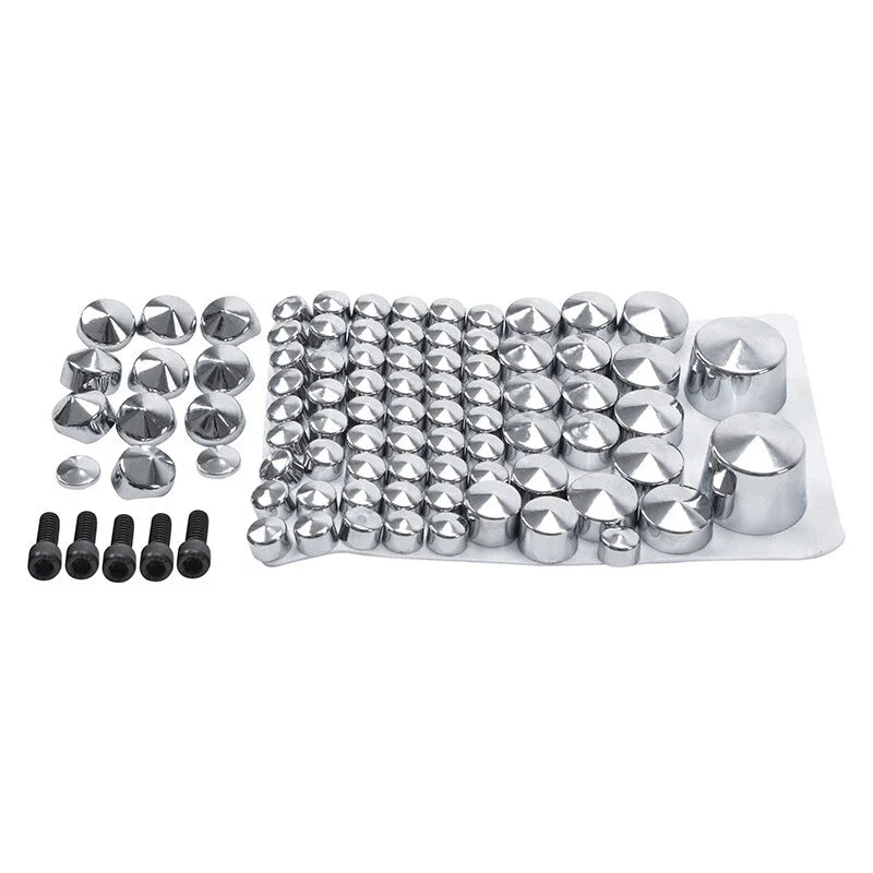 Chrome Bolt Caps Toppers Kit Fit For 2007-2013 Harley Davidson Softail FL Fls FX