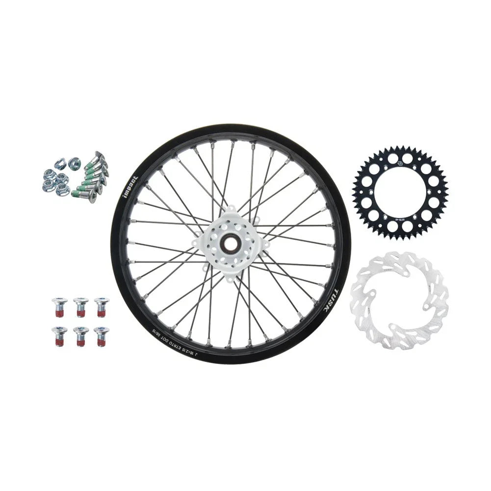 Tusk 19313301451de8-b42623 Impact Comp. Rear Wheel Pack 19x2.15 Blk Rim/BLK