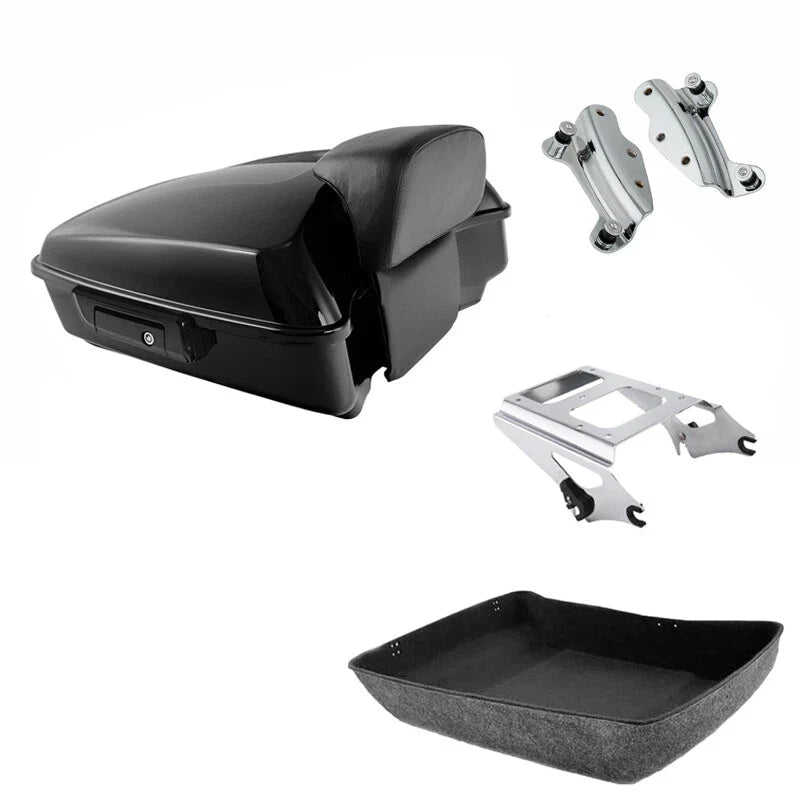 Chopped Trunk Backrest Rack Docking Hardware Fit For Harley Touring 2009-13