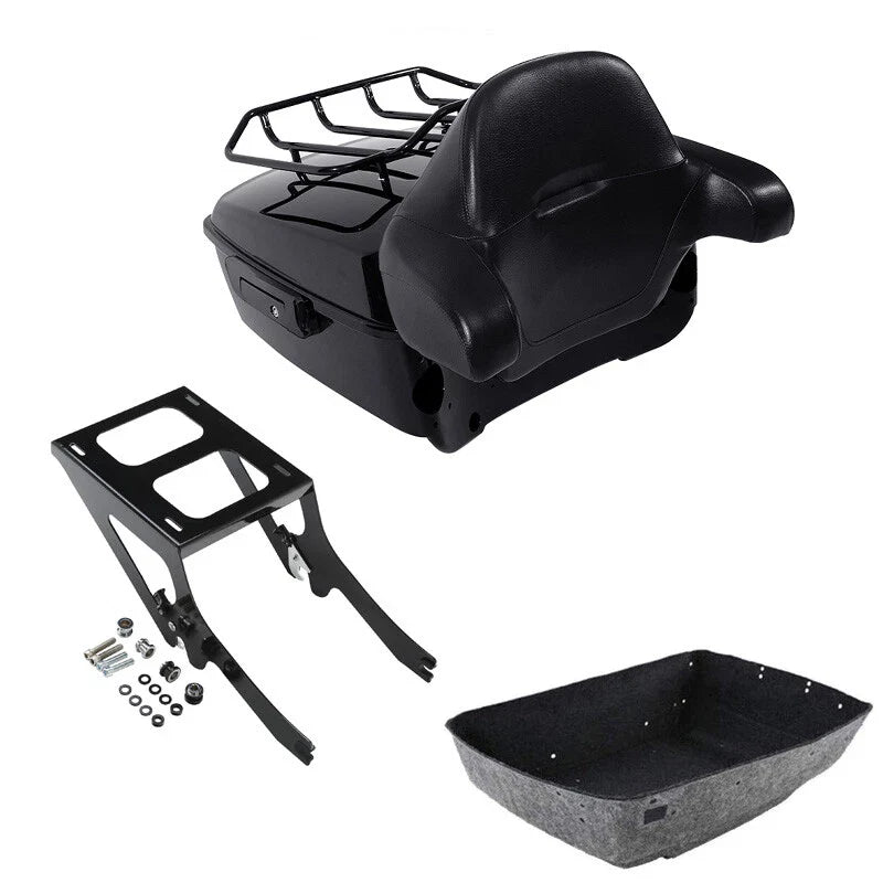 King Trunk Pad Backrest Rack Mount Fit For Harley Heritage Classic Flhcs 18-2026