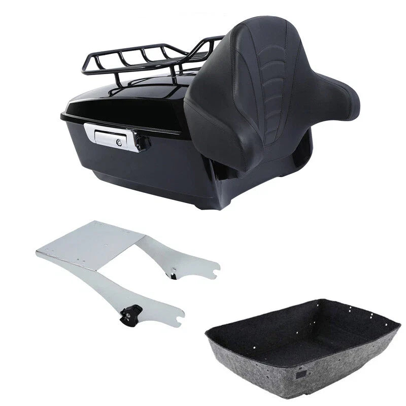 King Trunk Pad Rack Two-Up Mount Fit For Harley Touring Road Glide 97-2008