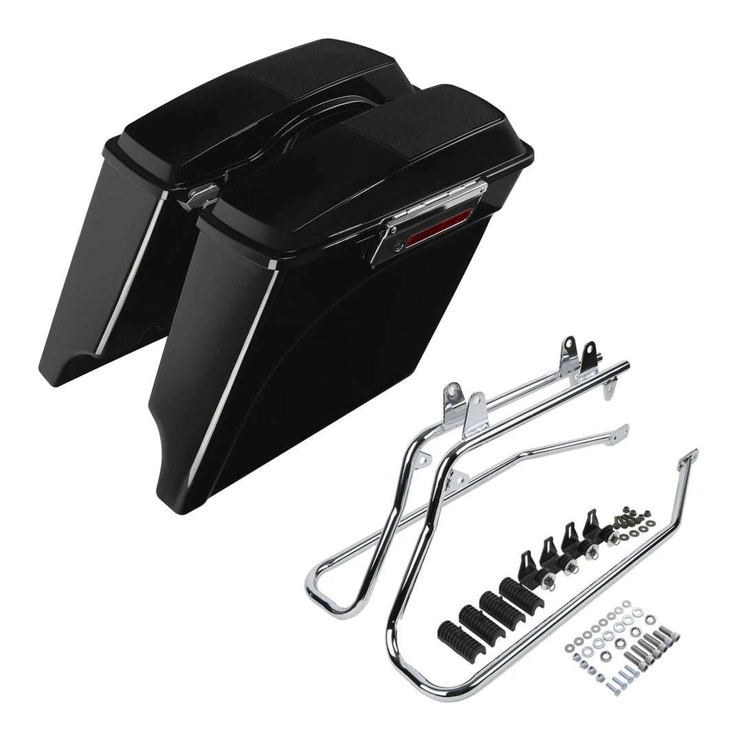 5" Stretched Saddlebags 6x9" Speaker Lid Bracket Fit For Harley Fatboy 1984-2017