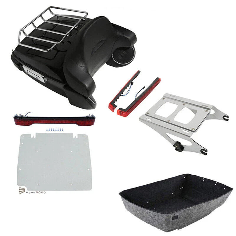 King Trunk Backrest Rack Lights Speakers Mount Fit For Harley Road Glide 14-2026