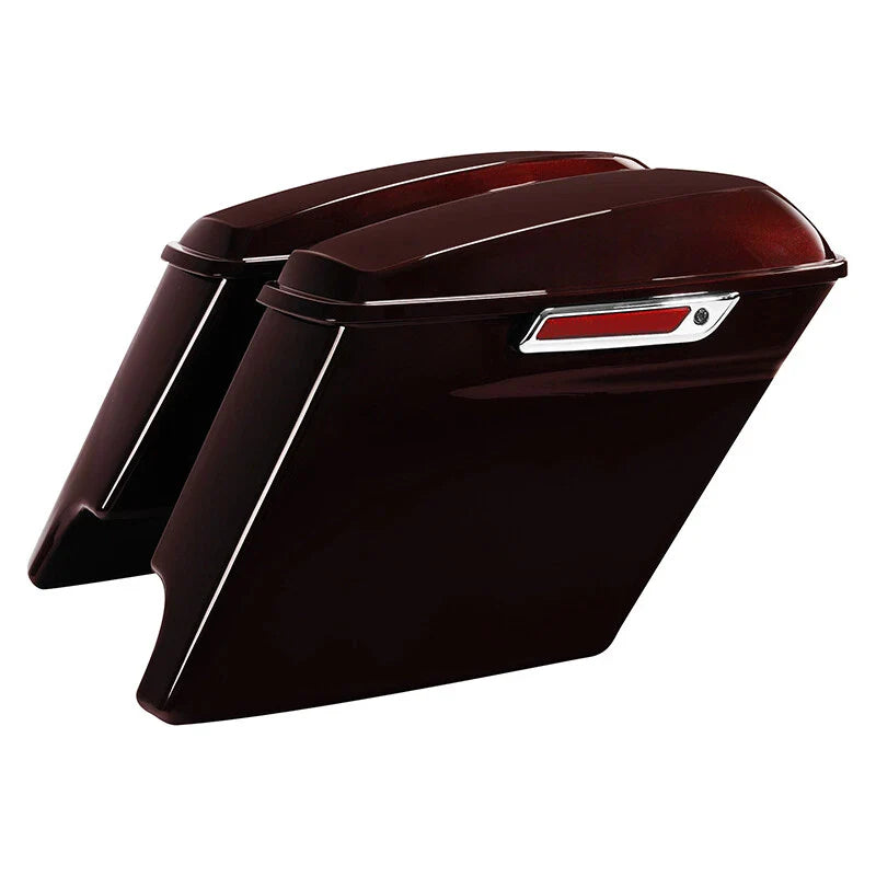 5" Hard Saddlebags Fit For Harley Touring Street Glide 14-24 23 Midnight Crimson